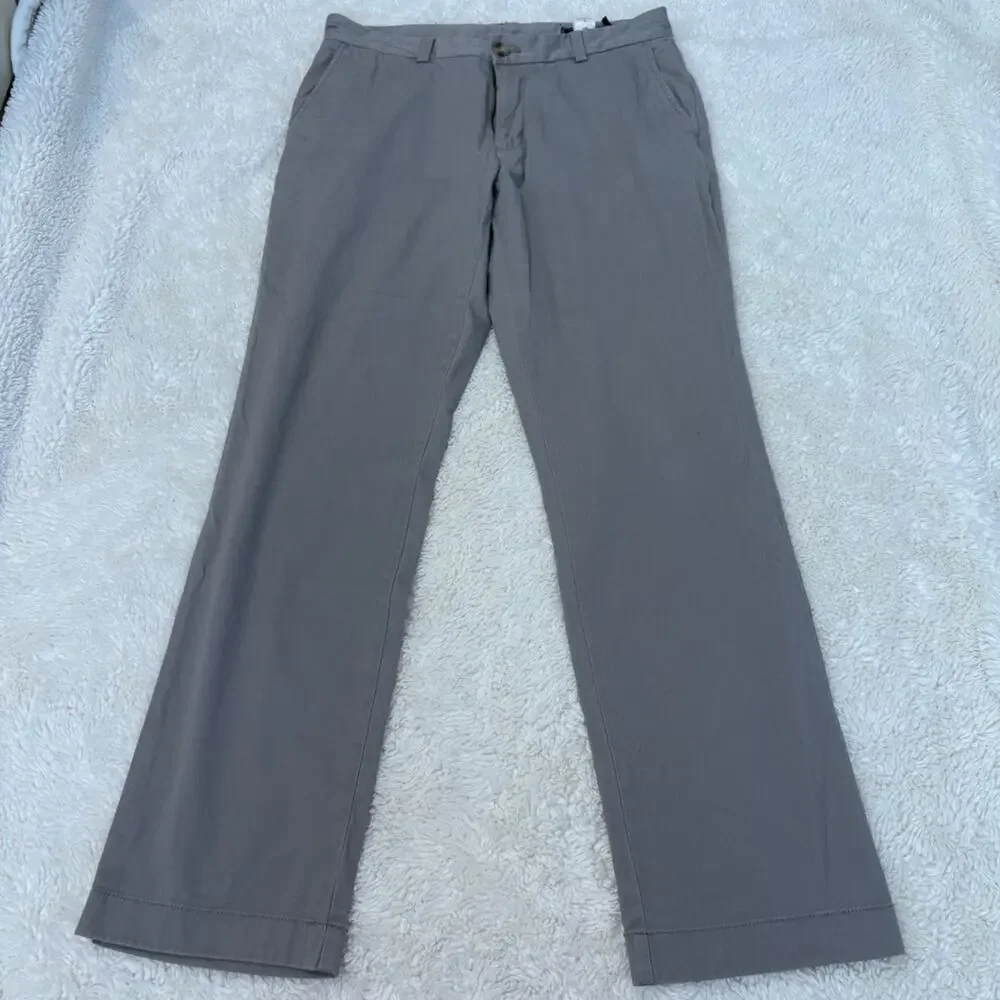 Vineyard Vines Mens 32x32 Gray Cotton Chinos Preppy Country Club College School